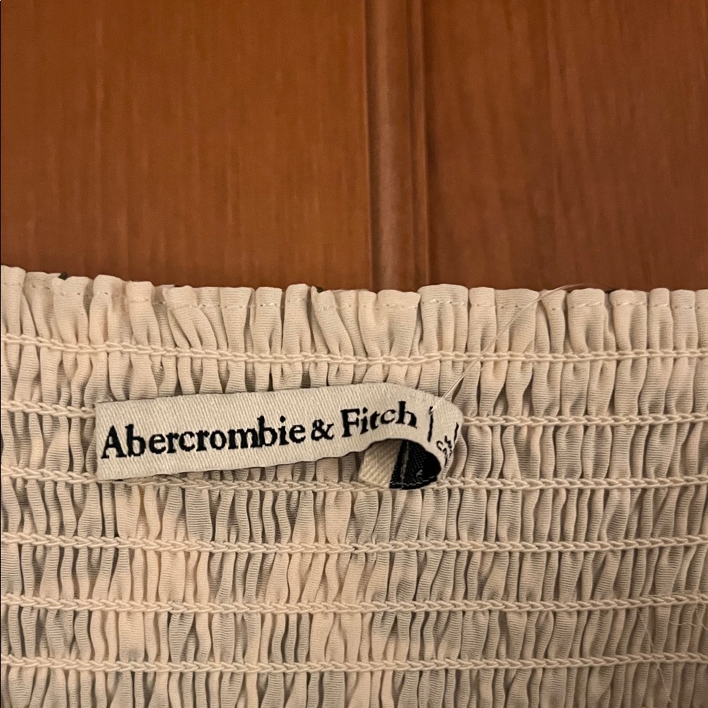 Abercrombie & Fitch Green and Cream Palm-Print Mini Dress - Picture 2 of 7